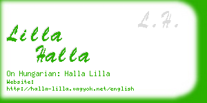 lilla halla business card